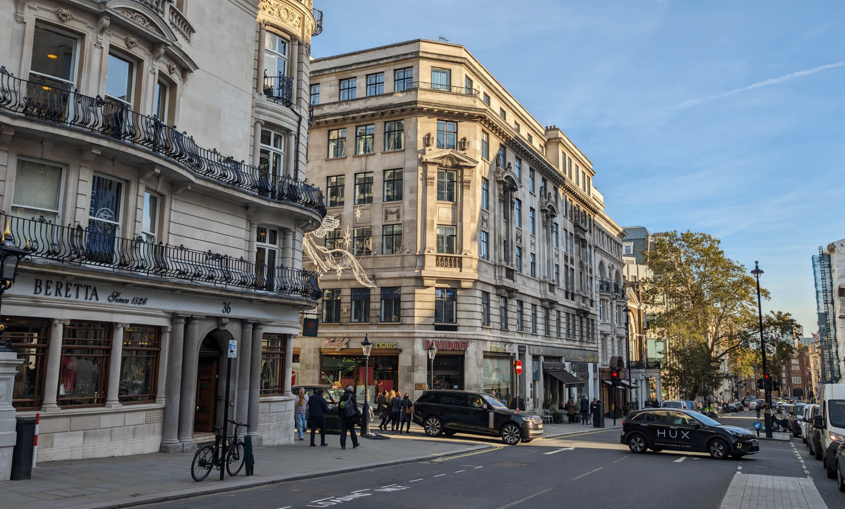Image of traffic on a street in the West End, London