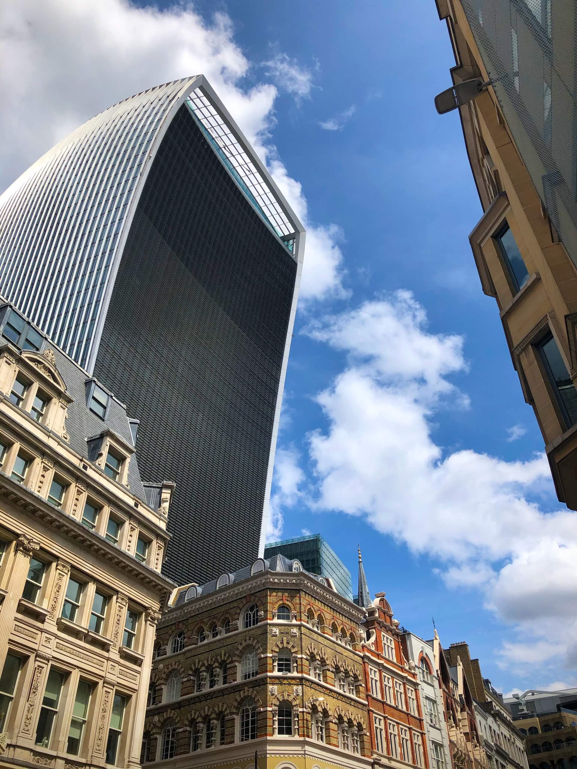 Image of London skyline with 'cheese grater' building in background